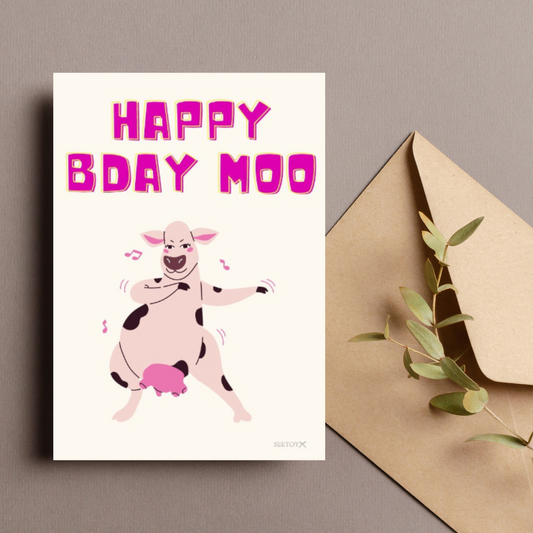 Funny magnetic birthday card with envelope
